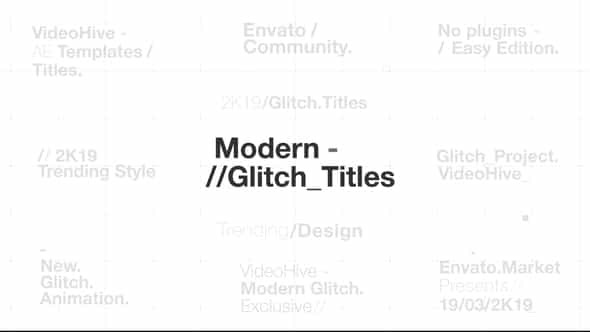 Modern Glitch Titles - VideoHive 23494883