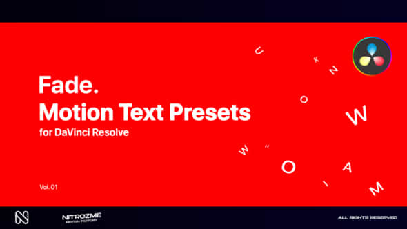 Fade Motion Text - VideoHive 46705480