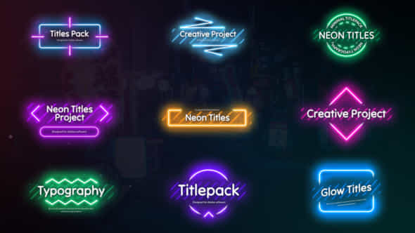 Neon Titles - VideoHive 54929140