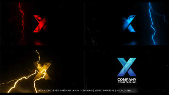 Thunder Storm Logo Reveal - VideoHive 56749990