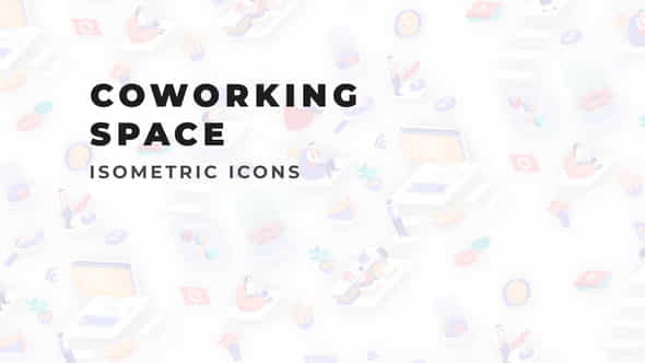 Coworking space - Isometric Icons - VideoHive 36117552