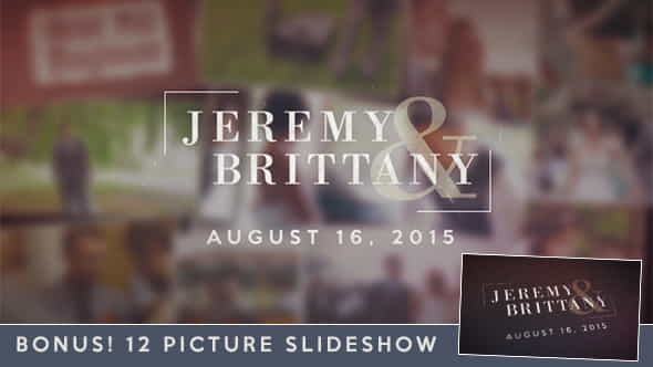 Wedding Moments Slideshow - VideoHive 11942444