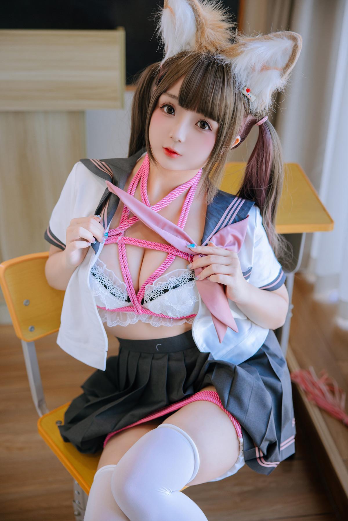 Cosplay Rinaijiao日奈娇 课桌捆绑 Set.01(26)