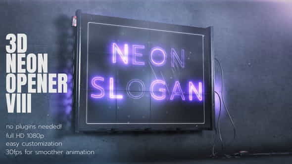 3D Neon Opener 3 | Electric - VideoHive 27761343