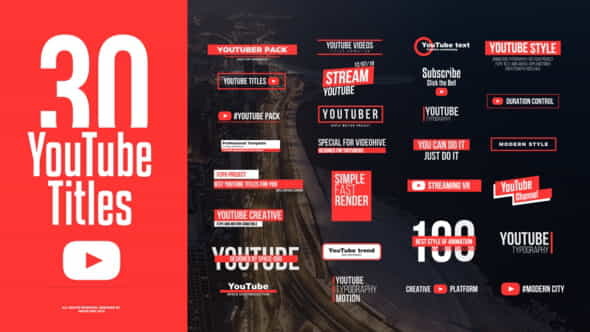 YouTube Motion Titles | Final - VideoHive 24327818