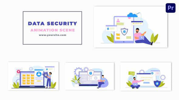 Data Security Flat - VideoHive 47355071