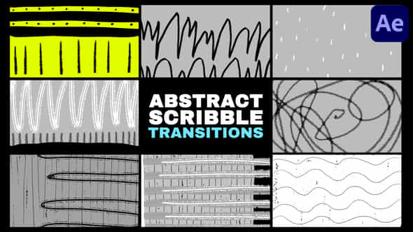 Abstract Scribble Transitions After Effects - VideoHive 53541945