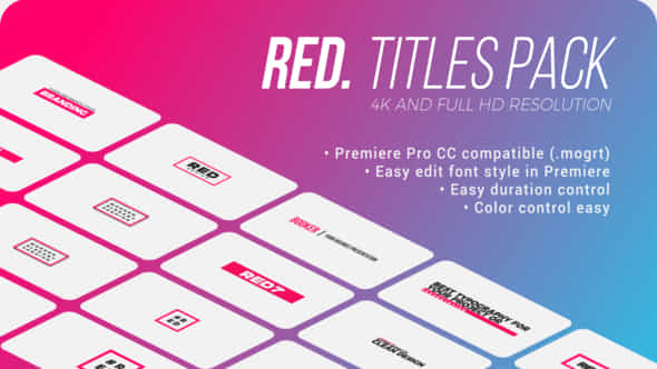 Red. - Titles - VideoHive 39537590