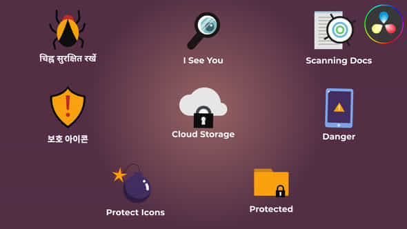 Internet Security Titles For Davinci Resolve - VideoHive 53916616