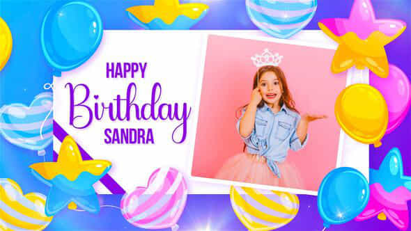 Happy Birthday Sandra - VideoHive 44419931