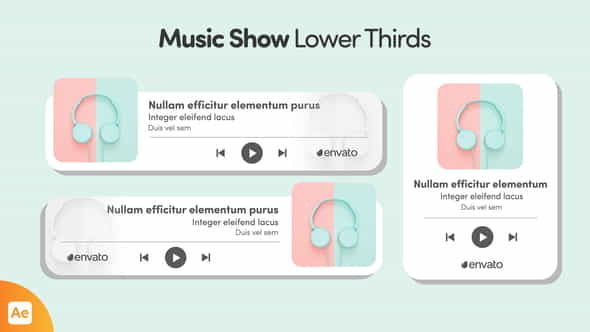 Music Show Lower Thirds - VideoHive 33743552