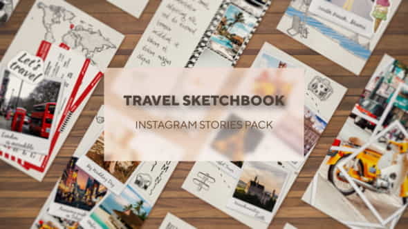 Travelers Sketchbook - Instagram Stories - VideoHive 24352947