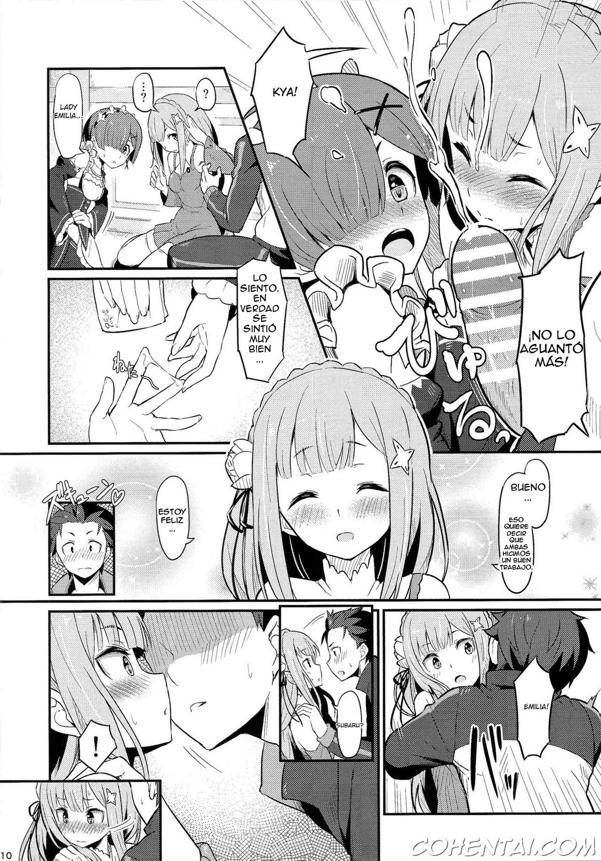 Rem no Emilia Kuttsuke Daisakusen (Re:Zero kara Hajimeru Isekai Seikatsu) xxx comics manga porno doujin hentai español sexo 