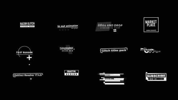 RAZOR GLITCH TITLES - VideoHive 36929303