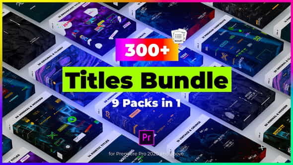 9 in 1 Titles Pack - VideoHive 28858424