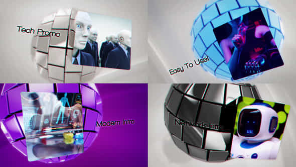 Futuristic Sphere Intro - VideoHive 52224825