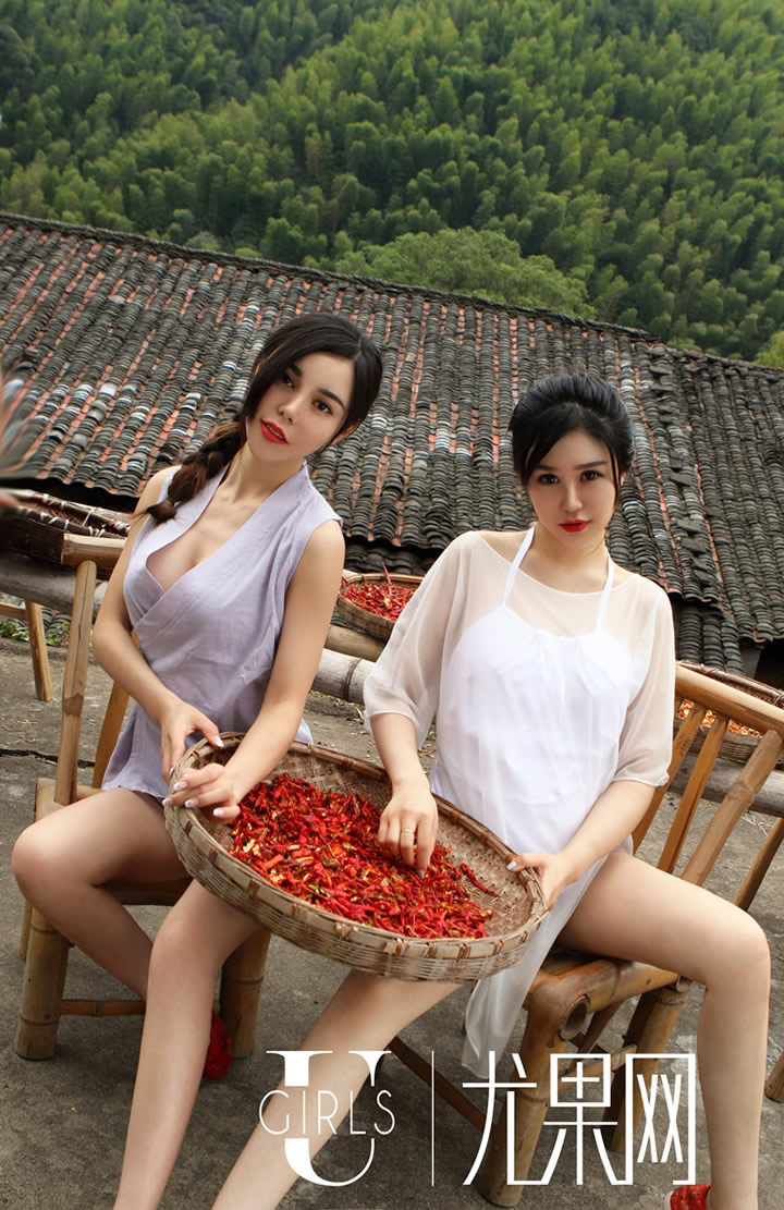 You Guo Shen Jiayu+Yan Aize big red pepper tulle mid -autumn scenery classic human body photo 4