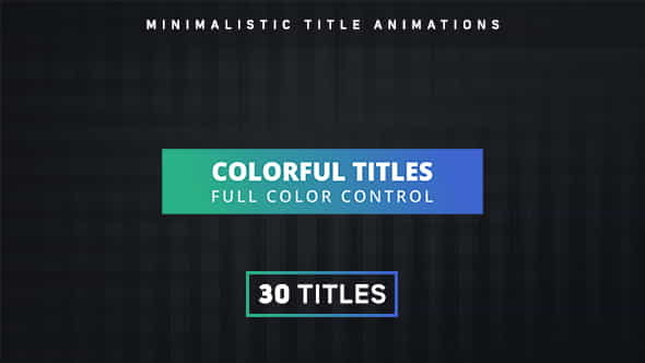 Colorful Titles - VideoHive 16504969
