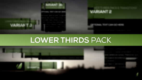 Lower Thirds Pack - VideoHive 4101681
