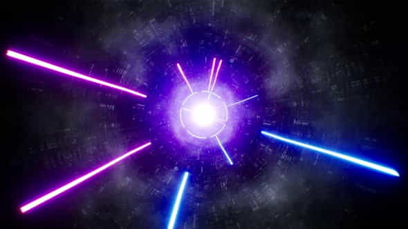 Vj Space Neon Light Laser - VideoHive 32506525