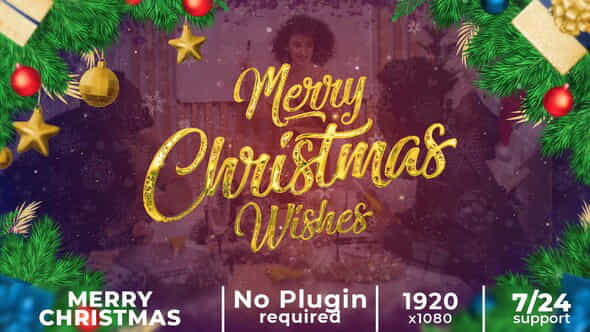 Merry Christmas And Happy New Year Wishes - VideoHive 55990422