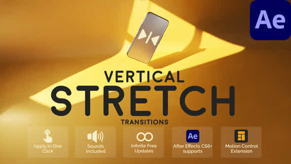 Vertical Stretch Transitions For After Effects - VideoHive 57746397