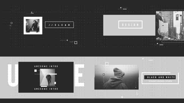 Black And White Dynamic Intro - VideoHive 26457746