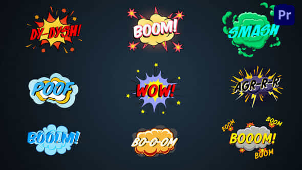 Comic Explosion titles - VideoHive 38456007