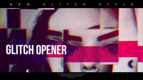 Glitch Inspired Opener - VideoHive 23383232