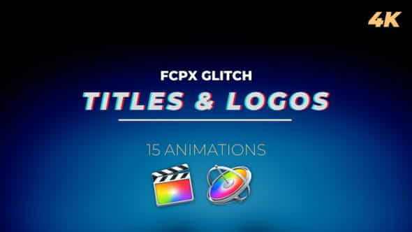 FCPX Glitch Titles and Logos - VideoHive 22773308