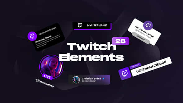 Twitch Social Media Elements - VideoHive 54721397
