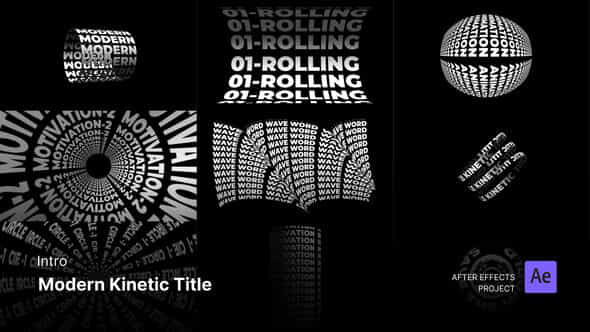 Intro Countdown Modern Kinetic Title After Effects Project Files - VideoHive 56548035