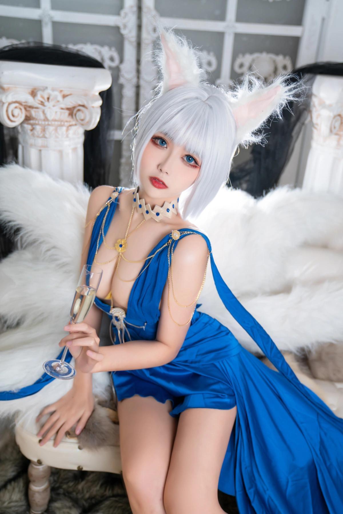 Cosplay 瓜希酱 & Momoko葵葵 – 碧蓝航线赤城 & 加贺 礼服(6)