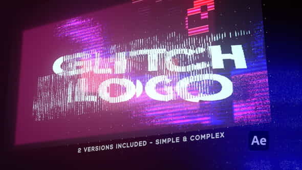 Glitch LogoText Intro - VideoHive 35734230
