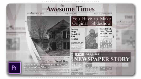 Newspaper Narrative Slideshow - VideoHive 33869515