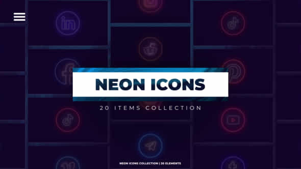 Neon Icons - VideoHive 46132444