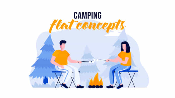 Camping - Flat - VideoHive 32322516