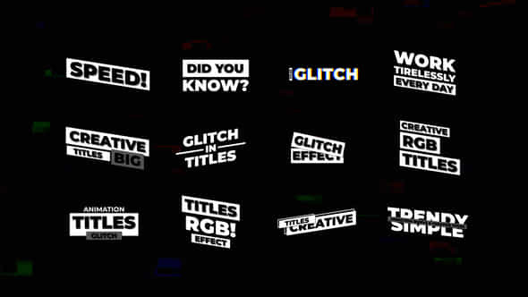 Glitch Titles V3 After Effects - VideoHive 50880262