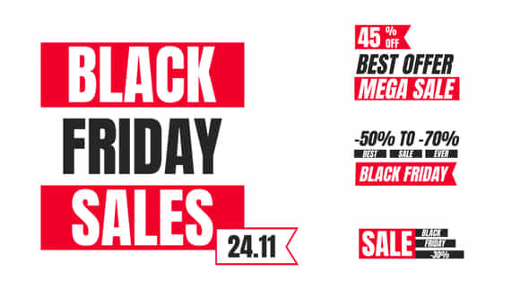 Black Friday Titles - VideoHive 48341217