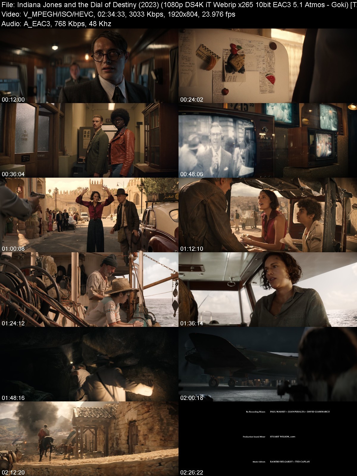 Indiana Jones and the Dial of Destiny 2023 1080p DS4K iT Webrip x265 10bit EAC3 5 1 Atmos-Goki [TAoE]