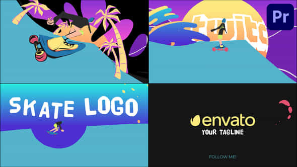 Skate Logo Opener For Premiere Pro - VideoHive 50958444