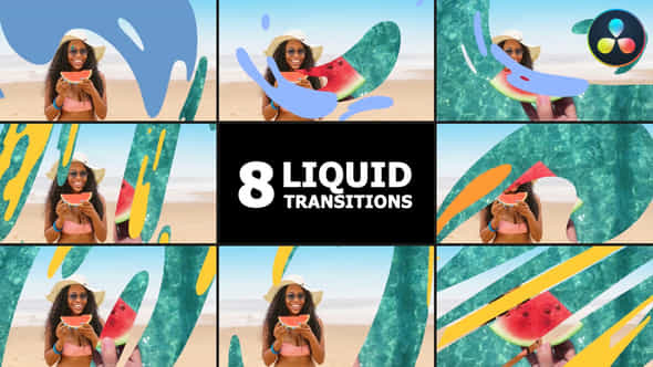 Liquid Transitions Davinci Resolve - VideoHive 52743471