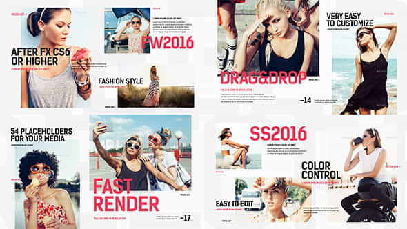 Clean Modern SlideshowFashion OpenerClothes CollectionStylish - VideoHive 15895246