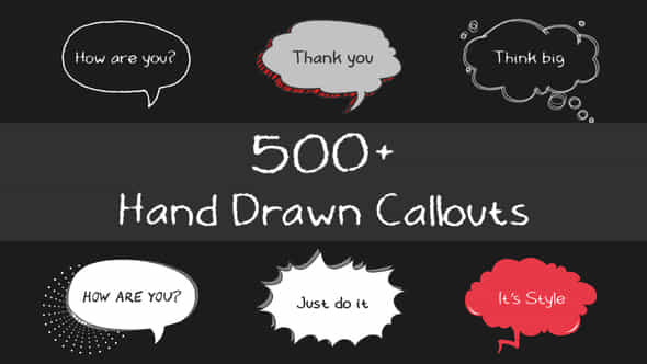 500 Hand Drawn Callouts Pack - VideoHive 21829853