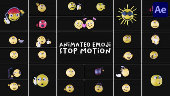 Animated Emoji Stop Motion After Effects - VideoHive 54117804