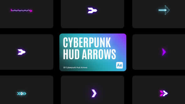 Cyberpunk HUD Arrow - VideoHive 43856585