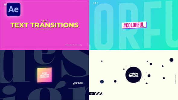 Typography Transitions - VideoHive 50359645