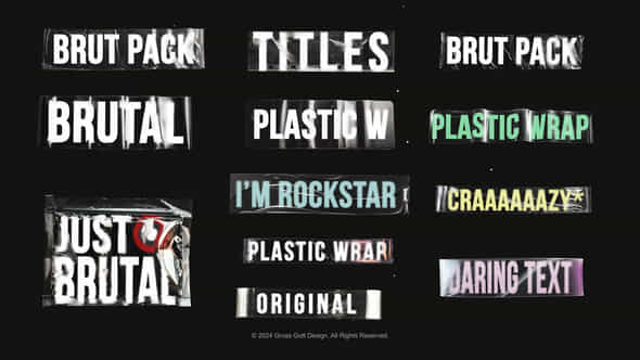 Plastic Tape Titles - VideoHive 55073722