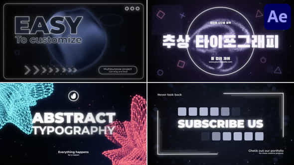 Abstract Typography - VideoHive 47982601
