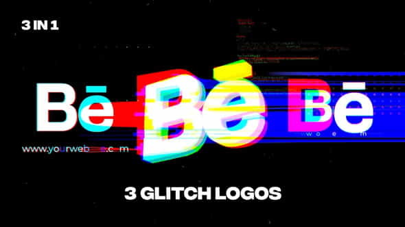 Glitch Logos - VideoHive 34096341